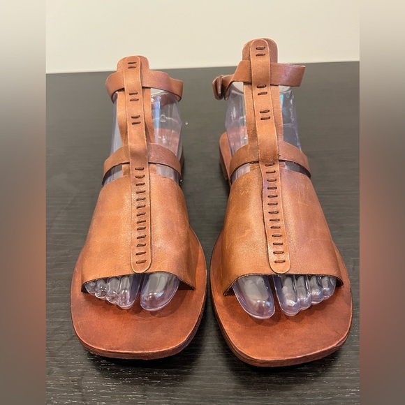 NEW Free People Long Weekend Boho Sandals Leather Brown Women’s SZ 40 EU/US 9.5 - Picture 7 of 15